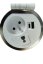 Zapuštěná lišta IN 553045, Qi nabíjení, USB A + C