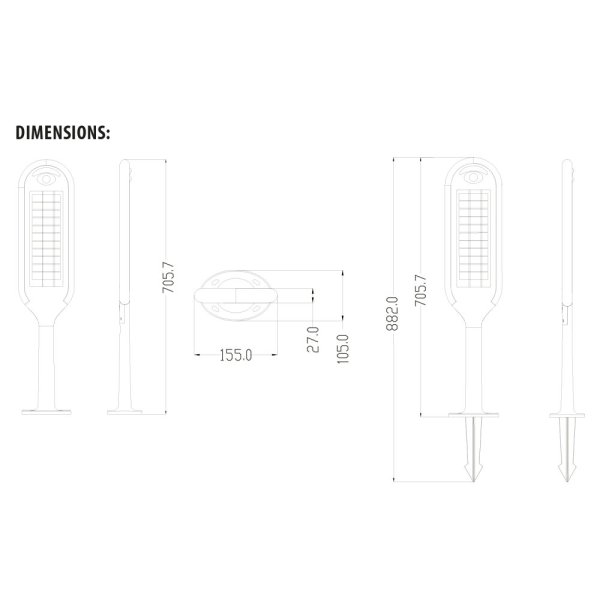 VELAMP Solárna lampa SPK081 so senzorom
