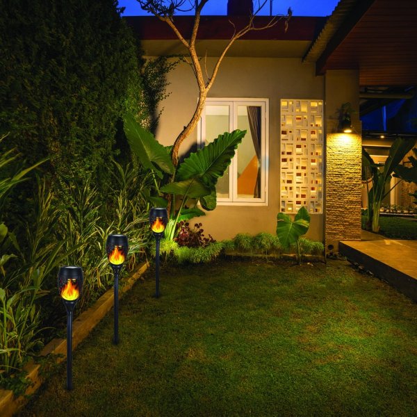 VELAMP Solární lampa SPK12 s efektem plamene