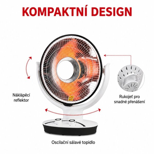 VELAMP Karbonové parabolické topidlo PR142