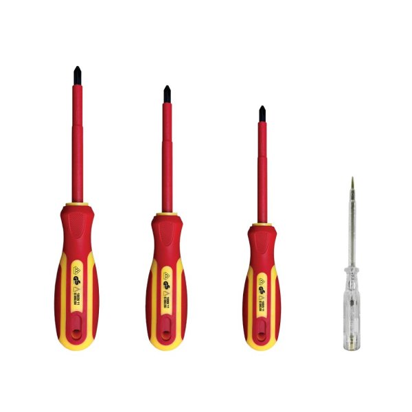 Sada 4 izolovaných skrutkovačov VELAMP CF144, VDE