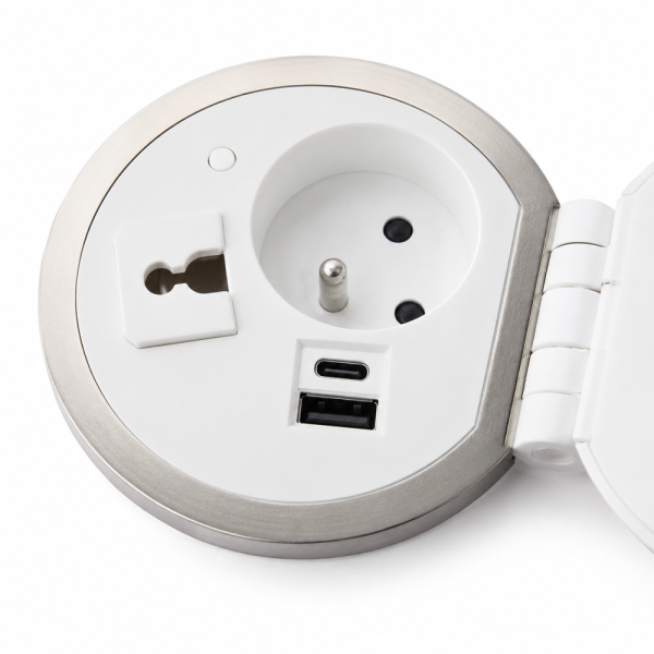 Zabudovaná lišta IN 553045, Qi nabíjanie, USB A + C