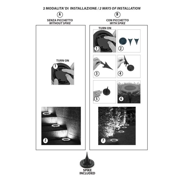 VELAMP 2ks solárních světel do země SPK16