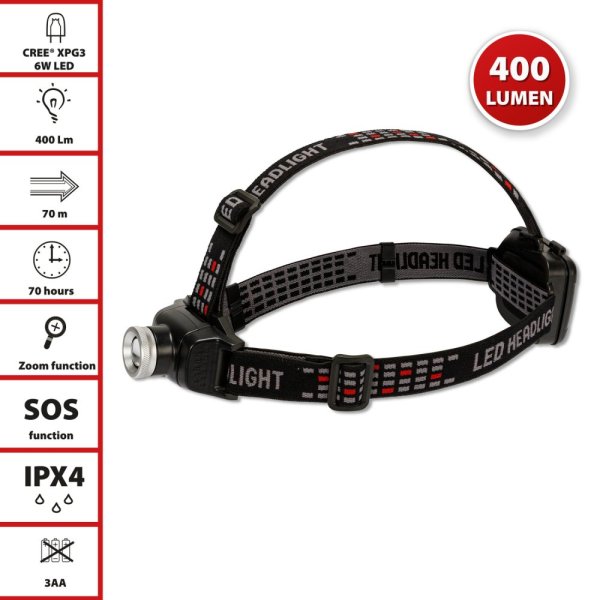 VELAMP IH535 Čelovka 6W se zoomem