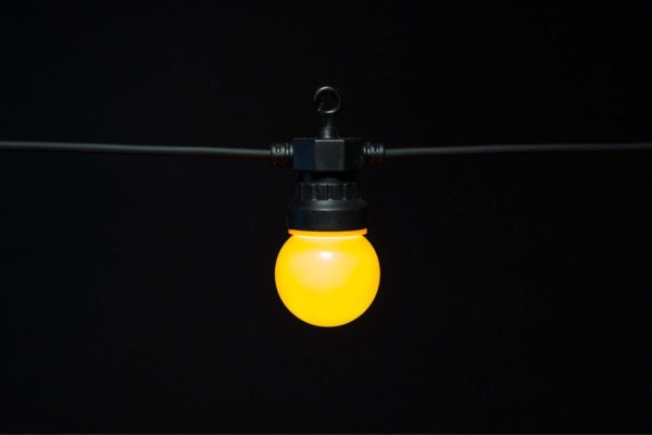 VELAMP Vonkajšia svetelná reťaz PS066 s 20 farebnými žiarovkami