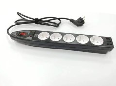 IN 553051 Přepěťová ochrana s 5 zásuvkami a 3 USB
