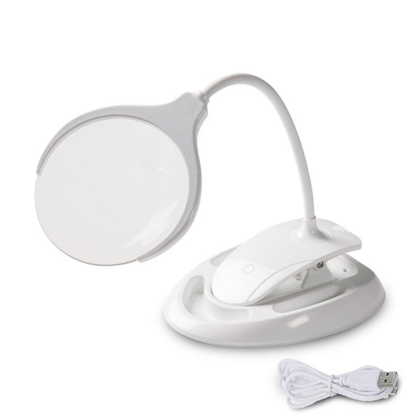 VELAMP LE008 Stolná lampa s osvetlením a lupou