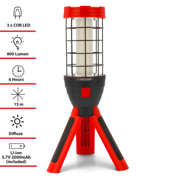 VELAMP IR480, Nabíjecí pracovní světlo 800 lm na mini stativu