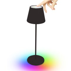 VELAMP Dobíjecí stolní RGB lampa TL1908-B s dotykovým spínačem
