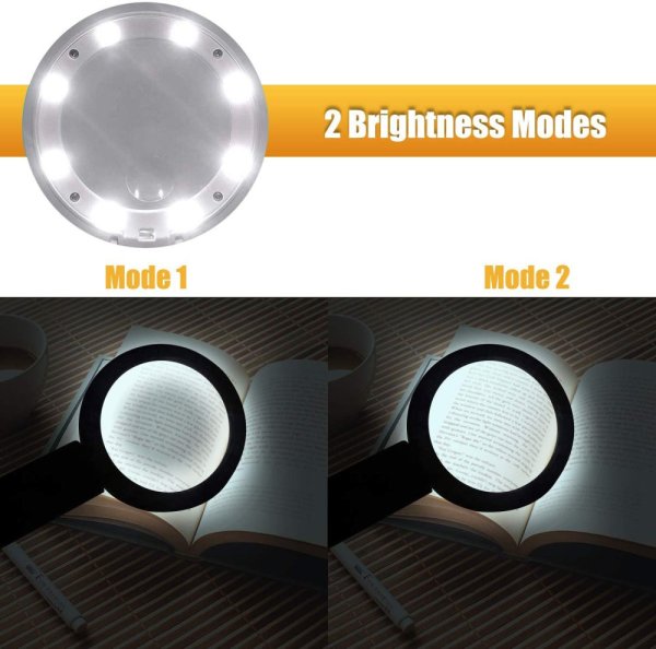 VELAMP LE037 prenosná lampa s osvetlením a lupou