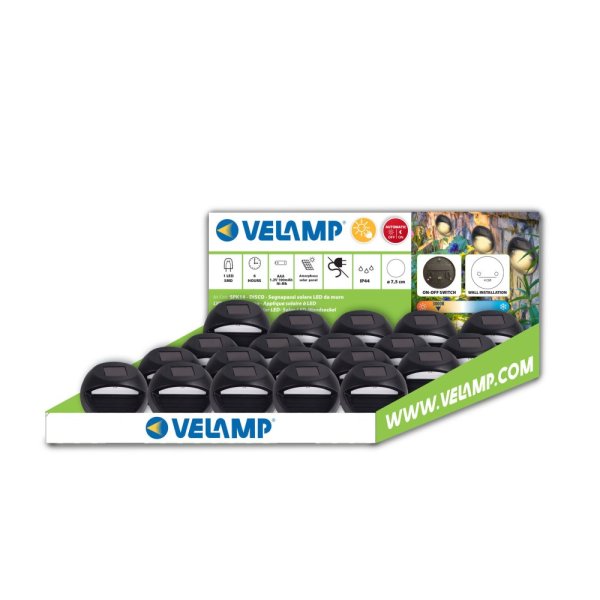 VELAMP DISCO solárne nástenné svetlo SPK14