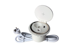 Zapuštěná lišta IN 553009,zásuvka, Qi nabíjení,USB