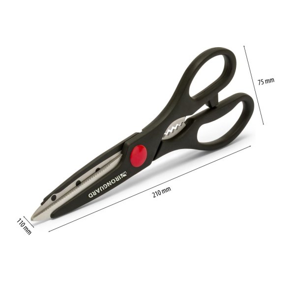 VELAMP IG321, 21 cm víceúčelové nůžky z nerezové oceli a ABS, černé