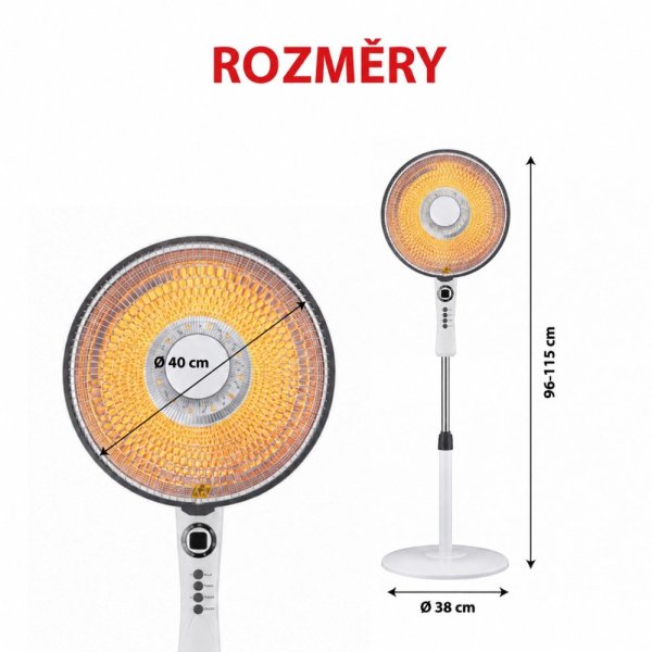 VELAMP Karbónový parabolický ohrievač PR140