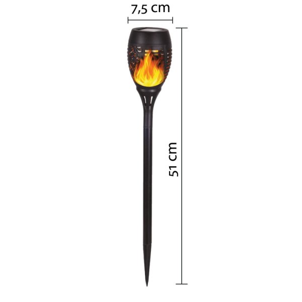 VELAMP Solární lampa SPK12 s efektem plamene