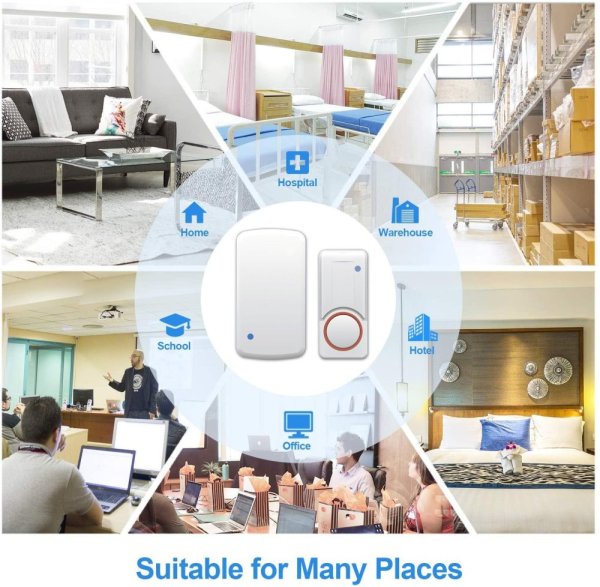 VELAMP DOM008 Bezdrátový zvonek s dynamem