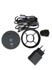 Zapuštěná lišta IN 553043,Qi nabíjení,USB A + C