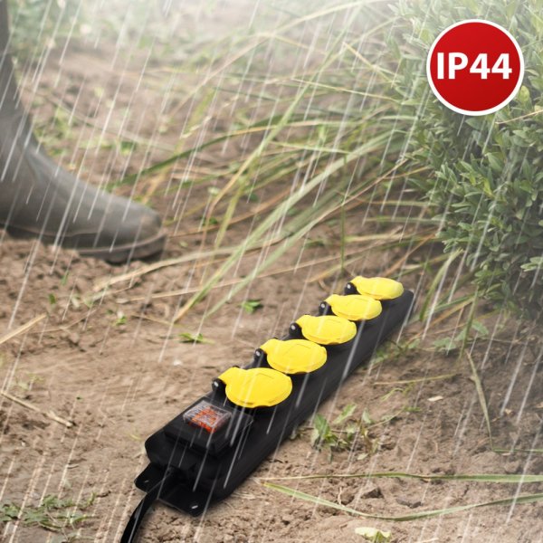 VELAMP ST305FR Venkovní prodlužovací kabel 1,5m, 5 zás.