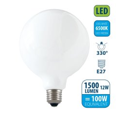 VELAMP OPAL FILAMENT žárovka 12W Globe, E27, 6500K