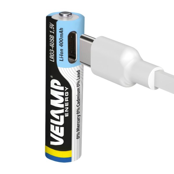 VELAMP LR03-4USB, nabíjacie batérie s USB-C