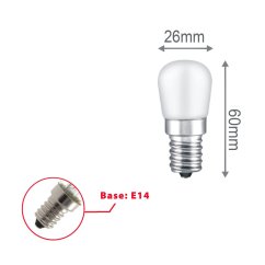 VELAMP LB902F-30K  LED žiarovka do chladničky 3W, E14, 3000K