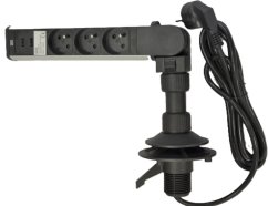 Otočná lišta IN 553008, 3 zásuvky + 2 USB