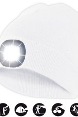 čiapka CAP09 s LED svetlom biela