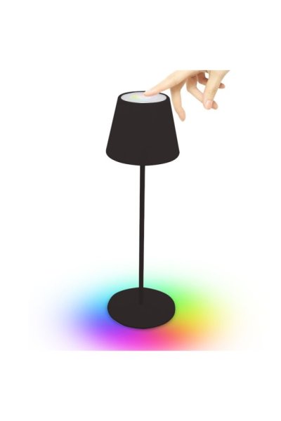VELAMP Nabíjacia stolná RGB lampa TL1908-B s dotykovým spínačom