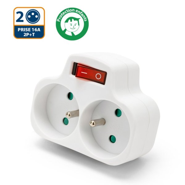 VELAMP zásuvkový rozbočovač ADAT-FR-4 s vypínačom