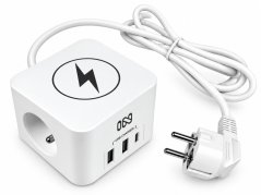 Bezdrátová nabíječka IN s 2 zásuvkami a USB A+C (553049)