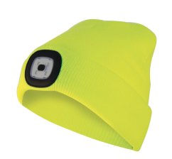 VELAMP čiapka CAP07L s LED svetlom limetkovo žltá, s odrazkou