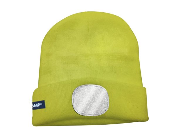 VELAMP čepice CAP07L s LED světlem limetkově žlutá, s odrazkou