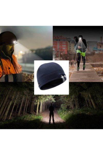 čepice CAP84 s LED světlem modrá
