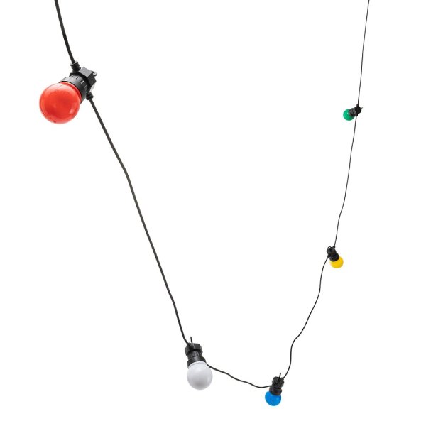 VELAMP Vonkajšia svetelná reťaz PS066 s 20 farebnými žiarovkami