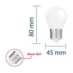 VELAMP OPAL FILAMENT žárovka 4W, E27, 4000K