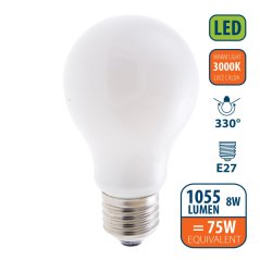 VELAMP OPAL FILAMENT žárovka 8W, E27, 3000K