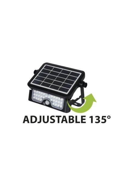 VELAMP LED reflektor SL360 so solárnym nabíjaním, detektor pohybu