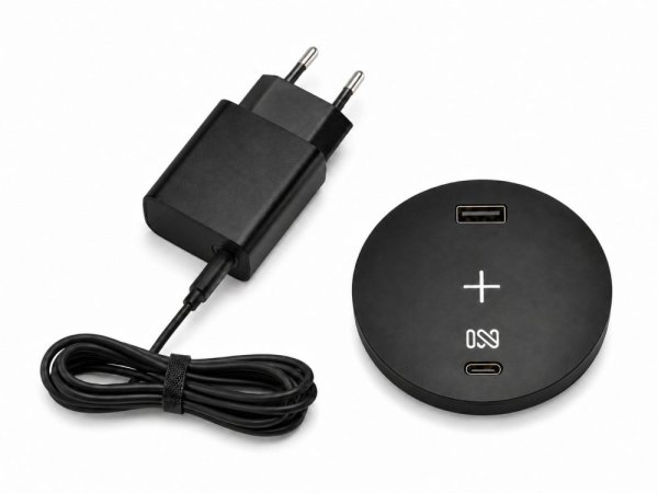 Zapuštěná lišta IN 553043, Qi nabíjení, USB A + C
