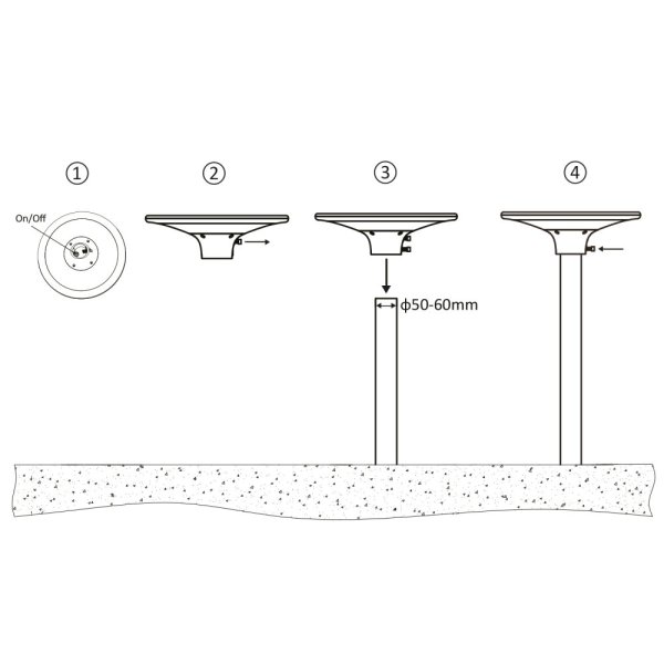 VELAMP Solárna lampa SL608 20W, 2300Lm
