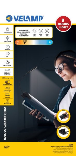 VELAMP Přenosné světlo na čtení IR236