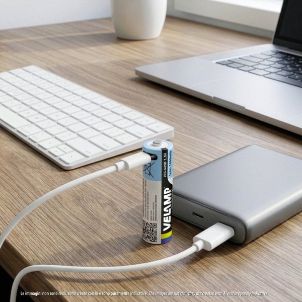 VELAMP LR6-4USB, nabíjateľná batéria s USB-C