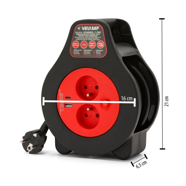 VELAMP DOMREEL-7-FRU  naviják se 7m kabelem