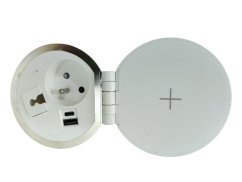 Zabudovaná lišta IN 553045, Qi nabíjanie, USB A + C