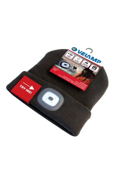 čiapka CAP03 s LED svetlom čierna