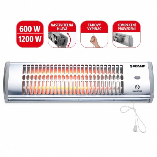 VELAMP nástěnný křemíkový ohřívač PR304 (1200 W)