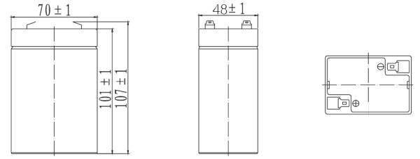 VELAMP 23722 Olověná baterie 6V 4Ah