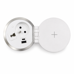 Zabudovaná lišta IN 553045, Qi nabíjanie, USB A + C