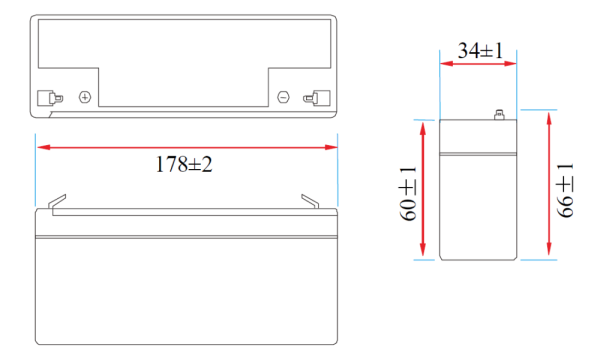 VELAMP 23724 Olověná baterie 12V 2,2Ah
