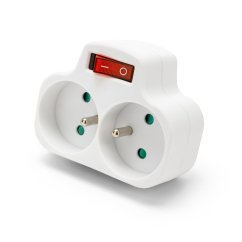 VELAMP zásuvkový rozbočovač ADAT-FR-4 s vypínačom