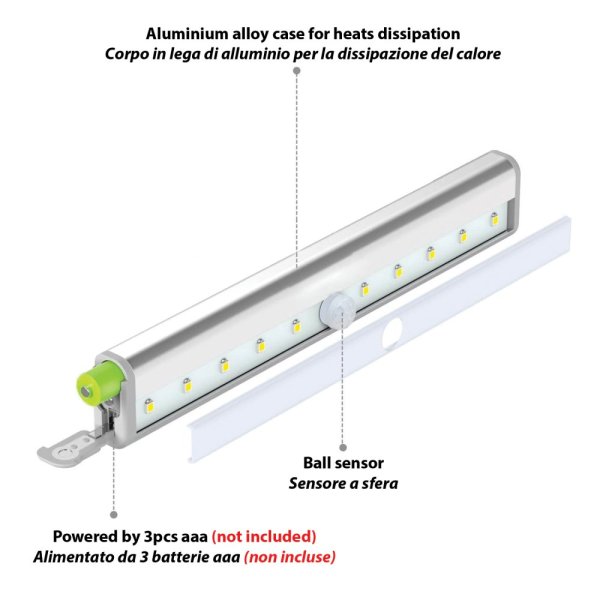 VELAMP 3W LED svetlo LT011 so senzorom pohybu